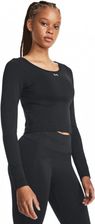 Zdjęcie Longsleeve Under Armour Train Seamless 1379150-001 1379150001 czarny elastan i nylon bezszwowe dopasowanie - Marki