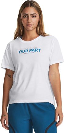 Damski t-shirt z nadrukiem Under Armour UA We All Play SS - biała
