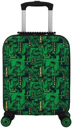 Mała walizka kabinowa dziecięca LEGO Ninjago Play Date 20160-2301 zielona