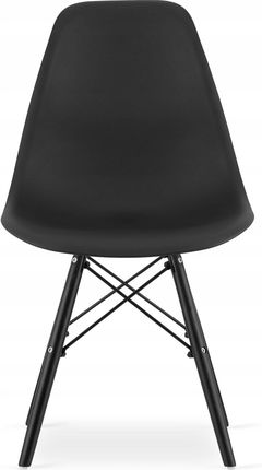 Krzesło Czarne Skandynawskie Salon Nowoczesne