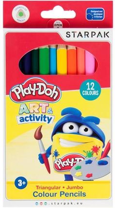 Starpak Kredki Ołówkowe 12 Kolorów Jumbo Trójkątne Play-Doh 453911