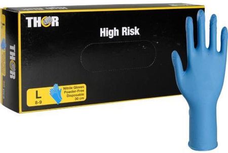 ABENA rękawice nitrylowe Thor High Risk 30cm niebieskie rozm. L, 50szt.