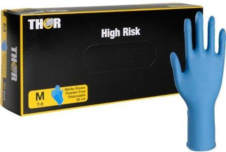 ABENA rękawice nitrylowe Thor High Risk 30cm niebieskie rozm. M, 50szt.
