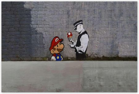 ZeSmakiem Banksy Grzybiarz Policja 104x70