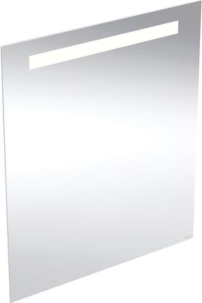 GEBERIT Option Basic Square Podświetlane lustro, B60cm, H70cm, T3.2cm, oświetlenie u góry, Aluminium anodyzowane 502805001