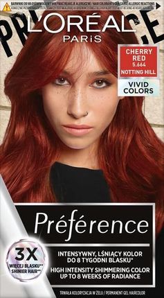 Loreal Preference Vivid Colors Farba Do Włosów 5.664 Cherry Red 2X60 ml 54Ml 