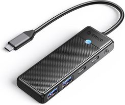 Zdjęcie Orico Hub USB-C 2x USB-A, port USB-C 100W czarny (PAPW2ACC3015BKEP) - Nowa Słupia