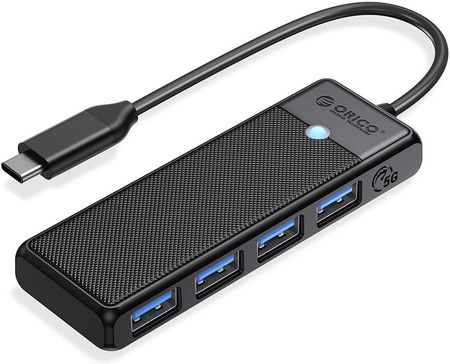 Orico Hub USB-C 4 porty USB-A 3.0 5Gbps czarny (PAPW4AC3015BKEP)