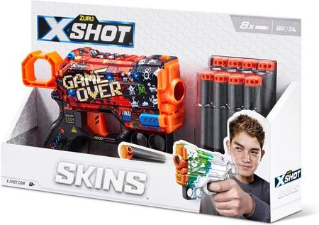 X-Shot Wyrzutnia Skins Menace (8 Strzałek) Wzór B