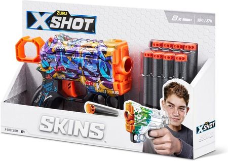 X-Shot Wyrzutnia Skins Menace (8 Strzałek) Wzór D