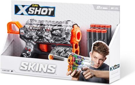 X-Shot Wyrzutnia Skins Flux (8 Strzałek) Wzór D