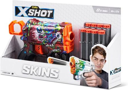 X-Shot Wyrzutnia Wzór J Skins-Menace (8 Strzałek)