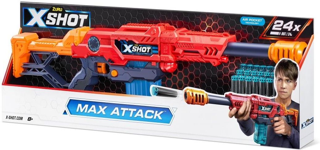 X-Shot Wyrzutnia Excel Max Attack 24 Strzałek - Ceny i opinie - Ceneo.pl