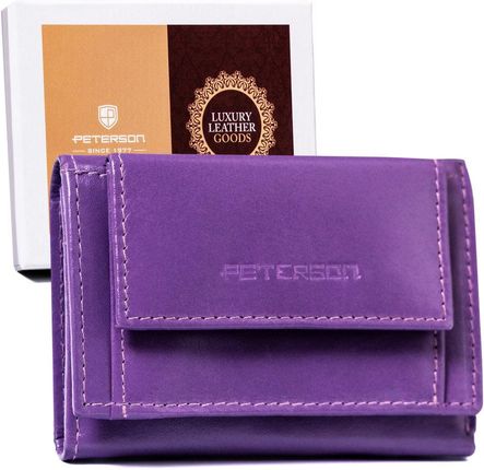 Mały, skórzany portfel damski z systemem RFID Protect — Peterson