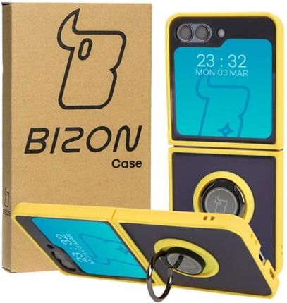Bizon Etui Case Hybrid Ring Do Samsung Galaxy Z Flip5 Żółte