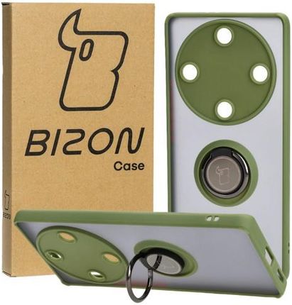 Bizon Etui Case Hybrid Ring Do Honor Magic 5 Lite Jasnozielone