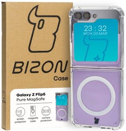 Bizon Etui Case Pure Magsafe Do Samsung Galaxy Z Flip5 Przezroczyste