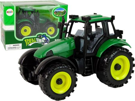Leantoys Traktor Ideal Farm Zielony Otwierana Maska
