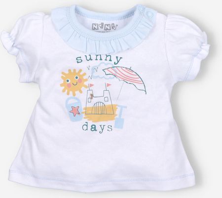 T-shirt niemowlęcy SUNNY z bawełny organicznej dla dziewczynki