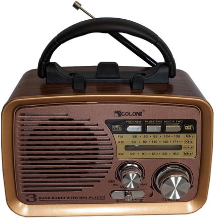RADIO KUCHENNE FM z rączką Bluetooth sieciowe złoty