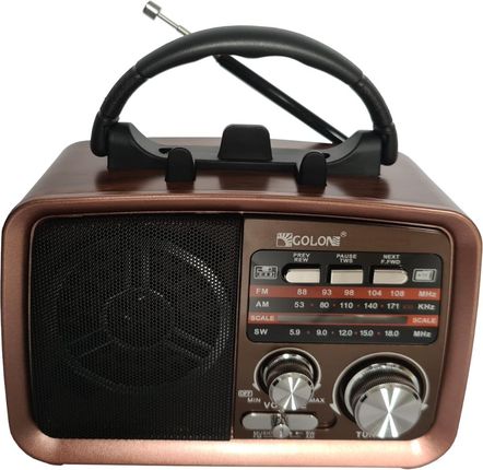 Radio Vintage PRL FM akumulatorowe z Bluetooth USB Miedziany