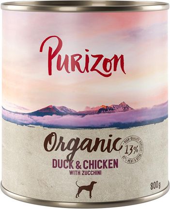 Purizon Organic Kaczka I Kurczak Z Cukinią 12X800G