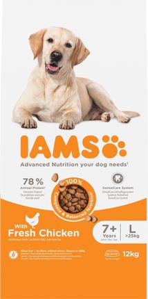 Iams For Vitality Dog Senior & Mature Large Kurczak 2X12Kg