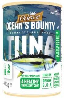 Prince Oceans Bounty 100% Tuna Carrot 400 gr mokra karma dla psa bez kurczaka