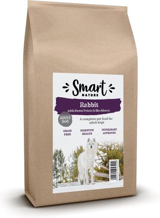 Smart Nature Dog Sensitive Rabbit 2kg  karma bez zbóż dla psów wszystkich ras, bez kurczaka, 50% mięsa królika i indyka