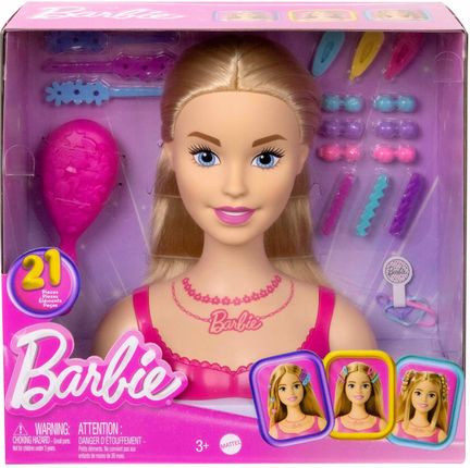 Barbie Głowa do stylizacji i akcesoria blond HMD88