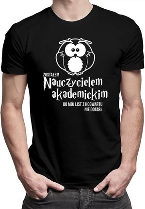 Zostałem nauczycielem akademickim bo mój list z Hogwartu nie dotarł - męska koszulka na prezent dla nauczyciela akademickiego