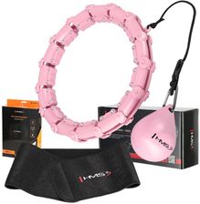 Zdjęcie Hms Zestaw Hula Hop z wypustkami i obciążnikiem HHW02 Light Pink + Pas wyszczuplający BR163 - Poznań