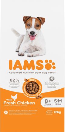 Iams For Vitality Dog Senior & Mature Small Medium Kurczak 2X12Kg