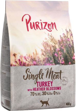 Purizon Single Meat Indyk Z Kwiatami Wrzosu 400g