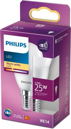 Żarówka LED E14 2,8W=25W 2700K Ciepła PHILIPS