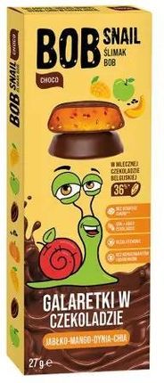 Bob Snail Eco Snack Przekąska Galaretki W Czekoladzie Jabłko Mango Dynia Chia Bez Dodatku Cukru Glutenu 27g