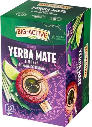 Big Active Big Active Herbatka Yerba Mate Limonka & Trawa Cytrynowa 30g 20X1,5g