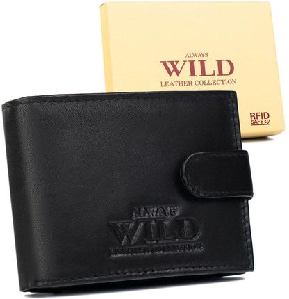 Zgrabny, klasyczny portfel męski ze skóry naturalnej — Always Wild