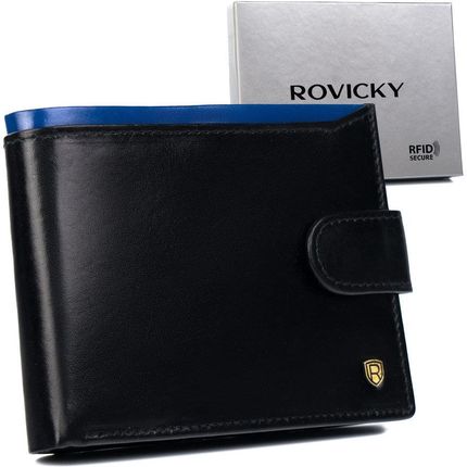Skórzany portfel męski z kieszenią na dowód rejestracyjny — Rovicky
