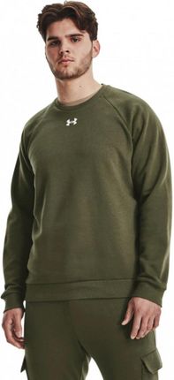 Męska bluza dresowa nierozpinana bez kaptura Under Armour UA Rival Fleece Crew - oliwkowa/khaki