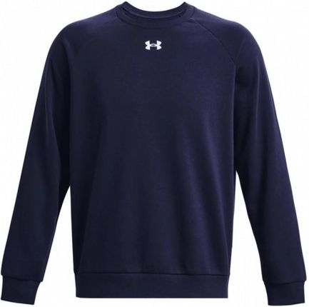 Męska bluza dresowa nierozpinana bez kaptura Under Armour UA Rival Fleece Crew - granatowa - zdjęcie 4
