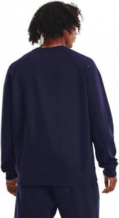 Męska bluza dresowa nierozpinana bez kaptura Under Armour UA Rival Fleece Crew - granatowa - zdjęcie 6