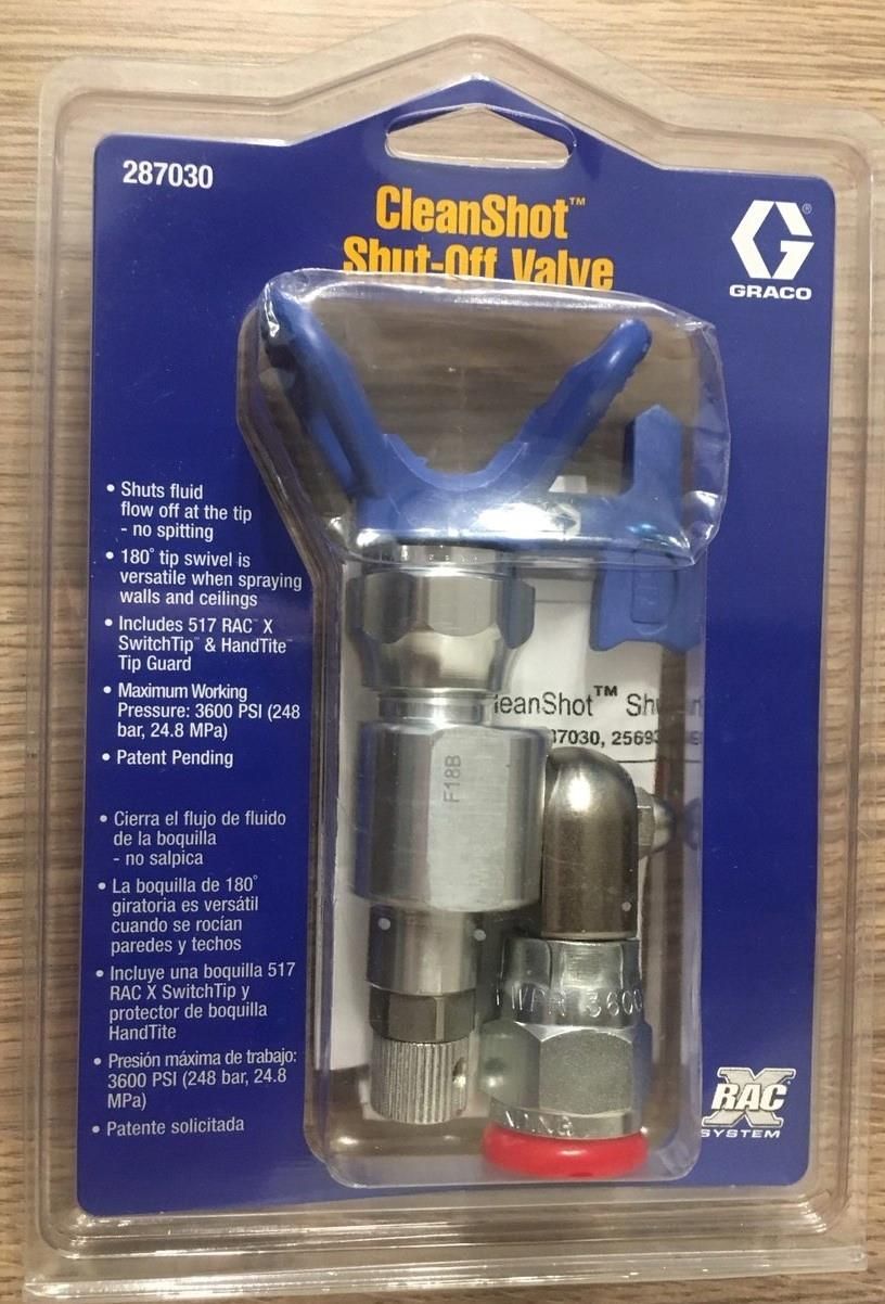 CleanShot 287030 - Valvola Di Intercettazione Per Pistola A Vernice Airless Graco, Guarnizione Girevole, Filettatura Per Guarnizione A Spruzzo Airless - Foto 2