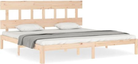Vidaxl Rama łóżka z wezgłowiem 6FT Super King lite drewno 180x200cm 3193611