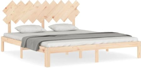 Vidaxl Rama łóżka z wezgłowiem 6FT Super King lite drewno 180x200cm 3193741
