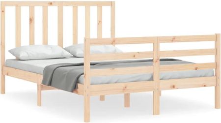 vidaXL Rama łóżka z wezgłowiem 4FT mała podwójna lite drewno 120x190cm 3193761