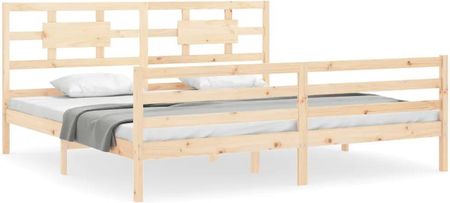 vidaXL Rama łóżka z wezgłowiem 6FT Super King lite drewno 180x200cm 3194456