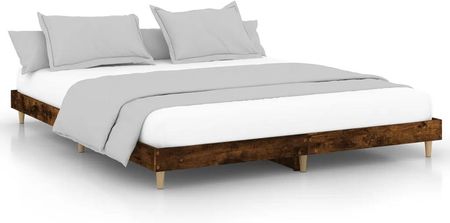 vidaXL Rama łóżka przydymiony dąb 180x200cm materiał drewnopochodny 180x200cm 832018