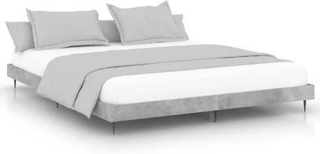 vidaXL Rama łóżka szarość betonu 150x200cm materiał drewnopochodny 150x200cm 832241