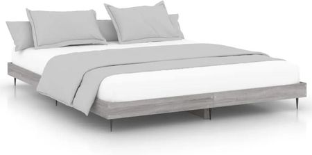 vidaXL Rama łóżka szary dąb sonoma 160x200cm materiał drewnopochodny 832235